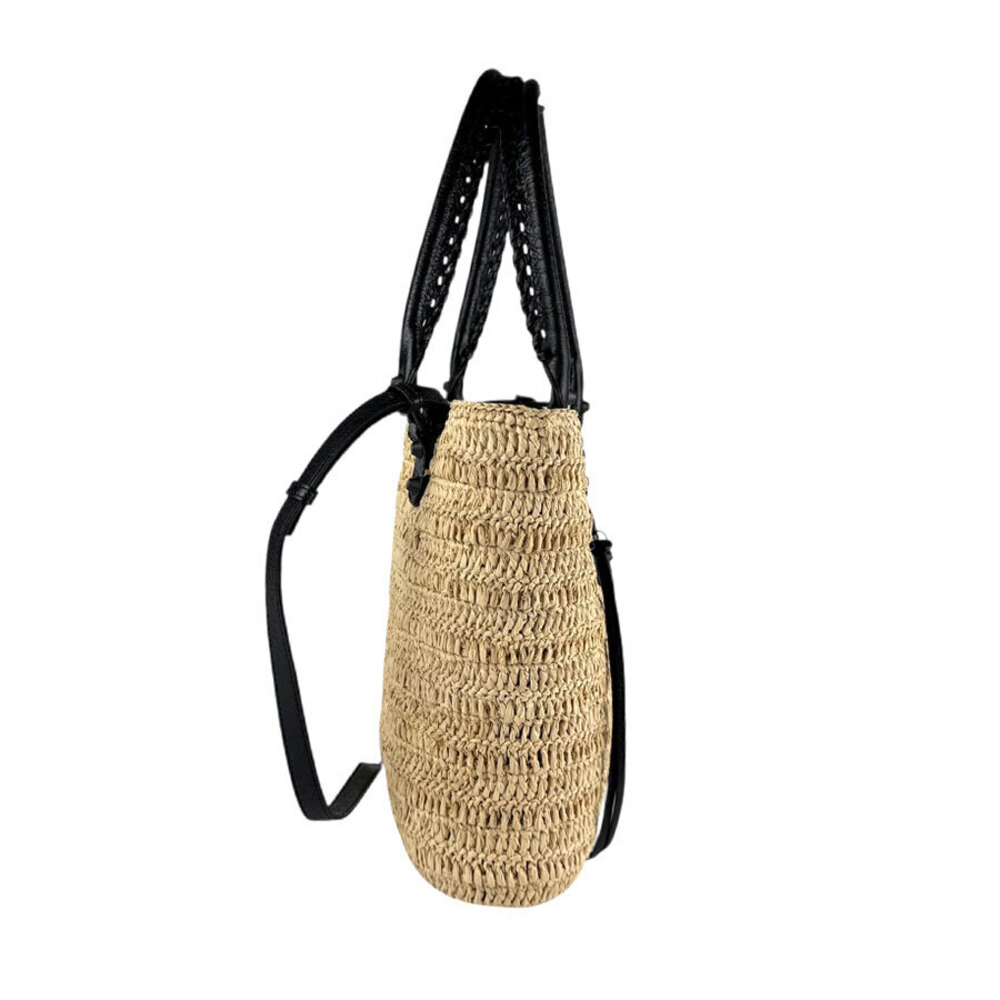Balenciaga City Basket Shoulder Bag Black Natural - Picture 2 of 4